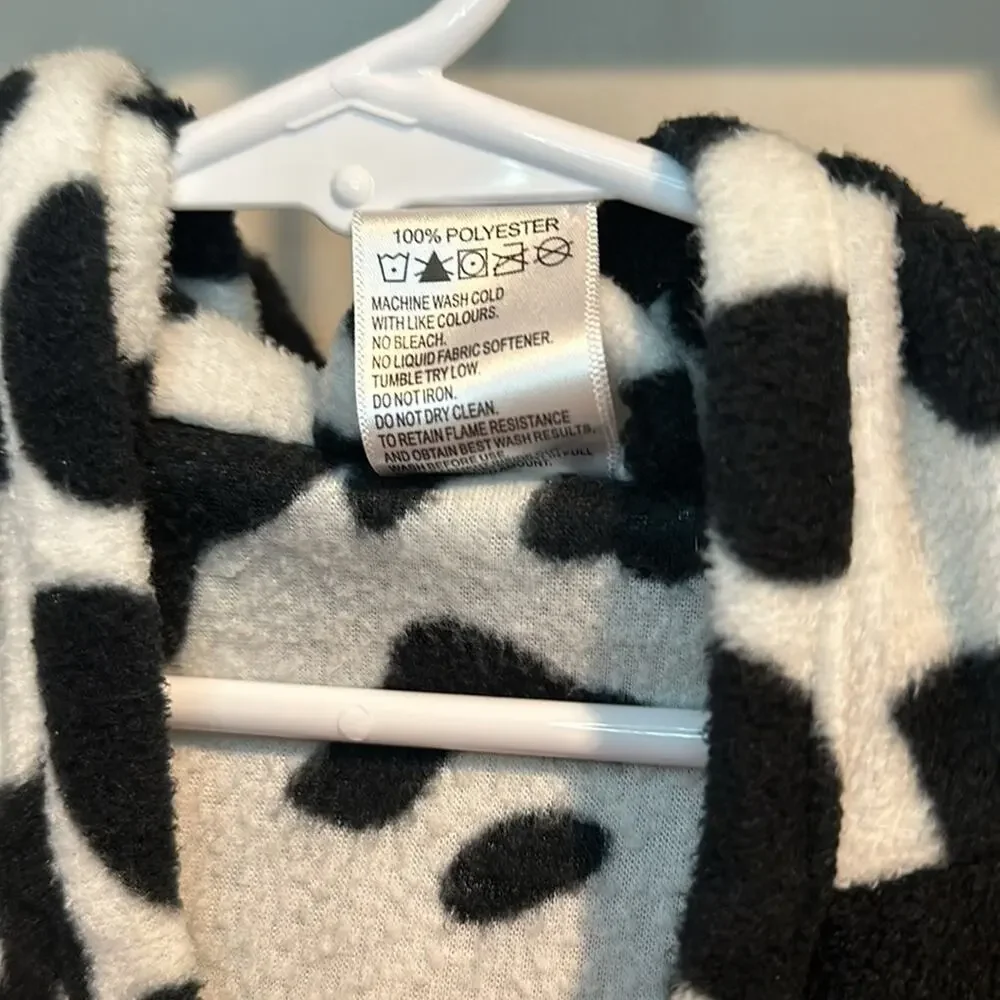 Leveret Toddler‎ Size 4 Cow Print Hooded Bath Robe